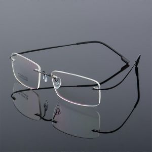Lunettes De Lecture Sans Monture En Titane À Mémoire De Forme Ultralégère Hommes Femmes Lunettes Presbytes Hypermétropie Eyewear +10 À +35 - Neuf