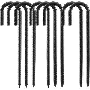 Ulteronixshop-Piquets D'ancrage Au Sol 12 Pouces Stables Piquets De Tente En Crochets En J Ancrage Au Sol Avec Pointe De Ciseau Pour Trampoline&iquest;Camping&iquest;Balan&ccedil;oire&iquest;Jardin Lot De 8 - Neuf