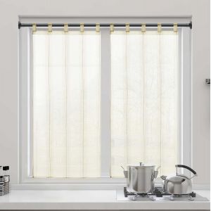 Ershi-Dalina Textil Rideau De Cuisine Translucide Pour Cuisine, Salle À Manger, Cadre De Porte 1 Pièce En Tissu Gaze Fin Motif À R[1546] - Neuf