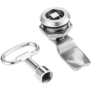 Verrou de porte multifonctions électrique Serrure de meuble Poubelle ascenseur Triangle rond hexagonale Verrou à came et un Core Lock Four Corner Argenté - Neuf