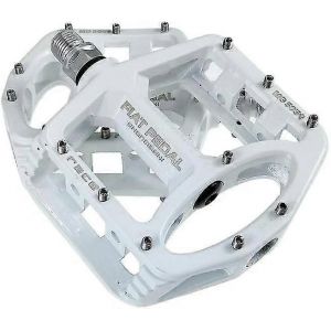 Pédales De Vélo En Alliage De Magnésium Roulement D'axe Haute Résistance Antidérapante Grande Plate-Forme Plate Pour Vélo De Route De Vélo De Montagne (Blanc) (1paire) - Neuf