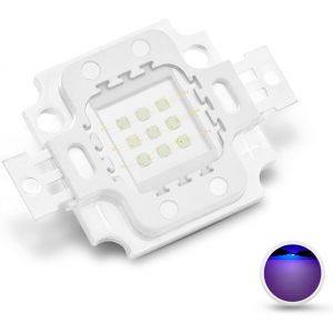 Sjzg-Puce Led Haute Puissance 10w Violet Ultraviolet (Uv 425nm/900ma/Dc 9v-11v/10 Watt) Smd Cob Composants &Eacute;metteur De Lumi&egrave;re Diode 10 W Ultra Violet Ampoule Lampe Perles Diy &Eacute;clairage - Neuf