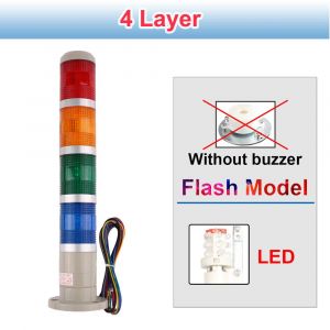 Lampe à Signal industriel 12V/24V AC 110V/220V,indicateur LED Normal rouge vert avec buzzer - Type Flash light 4-AC 220V - Neuf