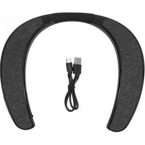 Enceinte Bluetooth Tour De Cou, Haut-Parleur Stéréo Portable Sans Fil, Son Hi-Fi, Léger Et Confortable, Pour Les Sports De Plein Air, Les Voyages, La Maison, Noir - Neuf