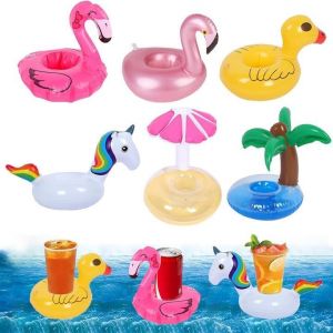 Cap-Lot De 6 Porte-Gobelets Gonflables, Porte-Gobelet De Piscine, Porte-Gobelet Flottant, Porte-Bouteille Gonflable, Pour Piscine À La Plage, Piscine - Neuf