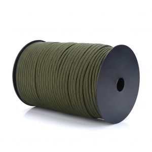550 R&eacute;fl&eacute;chissant Paracorde Parachute Cordon Longe 9 Strand Core 100m (Army Green) - Neuf