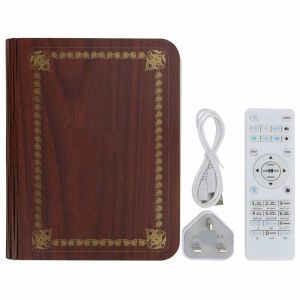 Lampe de lecture pliable a LED avec prise britannique 100-240 V, veilleuse, haut-parleur Coran, telecommande, variateur d'intensite - Neuf
