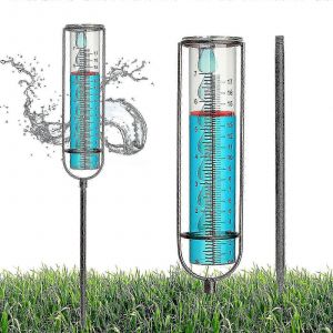 pluviomètre avec joint rouge collecteur articles extérieurs 7 pouces durable fer forgé dégradé bleu fournitures de jardin - Neuf