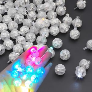 Cauc-Led Ballons Lights,100 Pièces Mini Led Lights Ballons,Lumière Ballon Rond,Mini-Lumière Led,Convient Pour La Décoration D'anniversaire,De Mariage,De Noël,Du Nouvel An,De Carnaval(Coloré) - Neuf