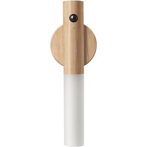 Veilleuse &Agrave; D&eacute;tecteur De Mouvement Magn&eacute;tique - Capteur De Corps - Lampe Led Rechargeable - Lampe Portable Pour Escalier - Applique Murale En Bois Aliment&eacute;e Par Piles Bois De Fr&ecirc;ne Blanc - Neuf