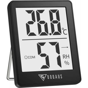 Petit Thermometre Interieur, 5s lecture Hygrometre de Haute Pr&eacute;cision Moniteur Temp&eacute;rature et Humidit&eacute;, Hygrometre Interieur Num&eacute;rique pour Confort du Bureau &agrave; Domicile Thermometre de Reptile - Neuf