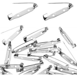 Mevronisshop-Lot De 60 &Eacute;pingles &Agrave; Nourrice Argent&eacute;es De 30 Mm Avec 2 Trous, Pour La Fabrication De Bijoux Et De Travaux Manuels - Neuf