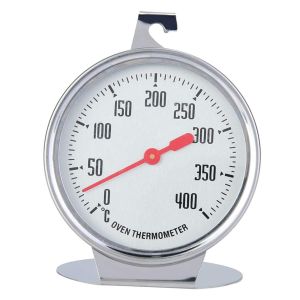KAL-Thermomètre De Four À Bois En Acier Inoxydable Avec Cadran, Thermomètre De Four Intérieur Avec Crochet À Aiguille Rouge - Neuf