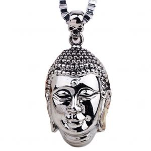 Collier Pendentif Bouddha Vintage Pour Homme, Bijou Decoratif, Cadeau - Neuf