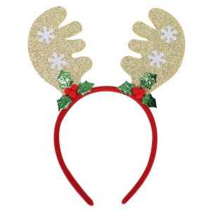 Hjlian Serre-Tete De Noel En Forme De E, Accessoires Pour Cheveux, Decoration De Fete (Bois De Cerf Et Flocons De Neige De Type E) - Neuf