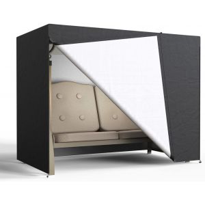 Housse de balancelle de jardin 2 places imperméable, résistante au vent et aux déchirures, pour extérieur, jardin, terrasse, cour - 160 x 120 x 170 cm - Neuf
