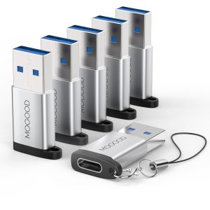 TRAHOO-Adaptateur USB C Femelle vers USB M&acirc;le Adaptateur USB Type C OTG Convertisseur C&acirc;ble Chargeur Adaptateur Type C pour MacBook M1 M2 iPad Pro 2022 Galaxy S23 S22 S21 Oculus Quest - Neuf