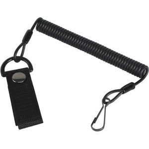 Paracord Tactical Lanyard,Anti-Perte Support Porte-Cl&eacute;s Spiral&eacute; S&eacute;curit&eacute; Elastique,Ressort H&eacute;lico&iuml;dal Keychain Avec Mousqueton,Pour La P&ecirc;che,Randonn&eacute;e,Chasse,L'alpinisme,Noir - Neuf