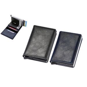 Lot de 2 portefeuilles fins avec protection RFID et pince &agrave; billets pour cartes de cr&eacute;dit et esp&egrave;ces - Neuf