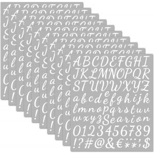 Lot De 10 Feuilles D'autocollants Pour Enfants - Lettres Et Chiffres Autocollants Pour Décoration D'art, Loisirs Créatifs, Etc. Parfait Pour Le Scrapbooking, Les Cartes De V?ux Et Les Enveloppes - Neuf