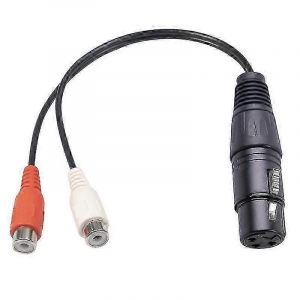 Câble Xlr vers Dual Rca Câble répartiteur Xlr vers Rca Y 3 broches Xlr femelle vers 2rca Amplificateur femelle Mixage - Neuf
