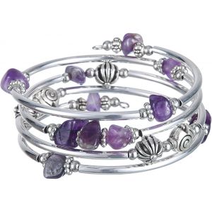 Kalanka-Bracelet En Perles Argent Pour Femmes Bracelet Enveloppant En Pierre Multicouches Un Cadeau De Bijoux Fantaisie Pour Maman Le Jour De Thanksgiving - Boîte Cadeau - Neuf