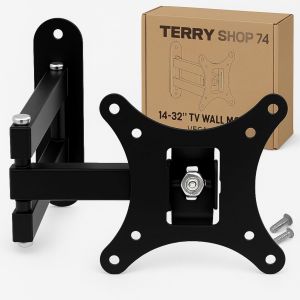 CHECARZHN--NO1-Support Tv Support Mural Vesa 3 Bras Inclinaison +8° -15° Position 0° 180° Fixation Vesa 75 X 75 Mm Ou 100 X 100 - Neuf