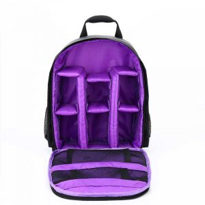 Appareil photo Sac à dos (Violet), Appareil-photo Imperméable Sac à dos Multifonctionnel, Respirant Appareil photo Sac de Rangement, Antichoc et Résistant à l'usure Appareil photo Numérique Sac à dos - Neuf