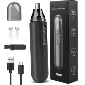 Kalanka-Tondeuse Nez,Tondeuse Oreille Nez,Tondeuse Poils Rechargeable Professionnel Usb,Indolore Pour Homme Et Femme,Tondeuse Faciale Pour Hommes,Lame Étanche À Double Tranchant,Facile À Utiliser - Neuf