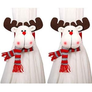 2pcs No&euml;l Rideau Boucle - le Wapiti, le mignon anneau de rideau rideau clip de partie de maison, rideaux, d&eacute;coration de No&euml;l - Neuf