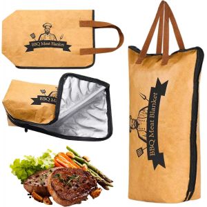 Ulteronixshop-21in Grilldecke pour Le Repos De La Viande, Couverture R&eacute;utilisable pour Brisket, Couverture BBQ &Agrave; Fermeture &Eacute;clair, Sac Isol&eacute; pour Le Repos De La Viande, Couverture BBQ Imperm&eacute;able - Neuf