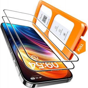 Verre Trempé Pour Iphone 16 Plus/Iphone 15 Plus 6,7 Pouces,Dépoussiérage Automatique,Sans Bulles,Dureté 9h,Coques De Téléphone Compatibles,Couverture Complète Protection,2 Pièces - Neuf