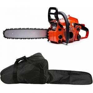 Sac à outils 90 cm pour tronçonneuse, sac de transport portable pour tronçonneuse, noir - Neuf