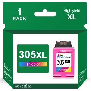 Cartouche 305 Couleur,305 XL Couleur pour HP 305 305XL pour HP DeskJet 2700 2710 2720 DeskJet Plus 4100 4130 Envy 6000 6020 6020e 6032e Envy Pro 6430 6420(1 Couleur) - Neuf