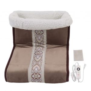 HJLIAN Chauffe-pieds electrique chauffant a 5 vitesses, avec doublure amovible et lavable, prise UE 110-240 V, type A - Neuf