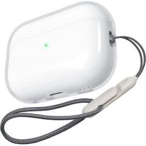 Coque transparente compatible avec Airpods 4, coque de protection en TPU souple, livr&eacute;e avec mousqueton et kit de nettoyage (transparent-B) - Neuf