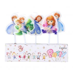 Hjlian Nouvelles Bougies D'anniversaire Pour Enfants, Couronne De Fete, Gateau Sans Fumee, Bougies En Chiffres (Princesse) - Neuf