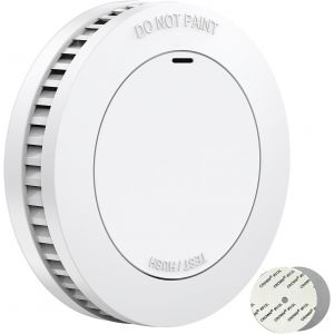 JGD-D&eacute;tecteur de Fum&eacute;e de Set sans Fausses Alarmes, Alarmes D'incendie sans Clignoter pour Un Collage, des D&eacute;tecteurs D'incendie pour 10 Ans de Batterie Blanc, Lot de 1 - Neuf