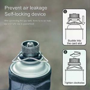 Adaptateur De Réchaud À Gaz Portable Convertisseur De Gaz De Camping En Alliage D'aluminium Tête De Conversion De Réservoir De Gaz Légère Compacte Pour Pique-De Camping - Neuf