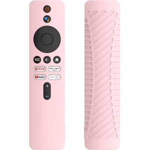 Silicone Coque Compatible Avec Xiaomi Mi Box 4K Tv (2Nd Gen) Télécommande, Antidérapant Étui De Protection Remote Caque Case Housse Pour Xiaomi Mi Box 4K Tv Remote 2Nd Generation (Rose) - Neuf
