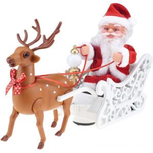 1pc Santa Claus Poup&eacute;e Elk Tra&icirc;neau Jouet de Nouveaut&eacute; Cr&eacute;ative Elk Tra&icirc;neau S - Neuf