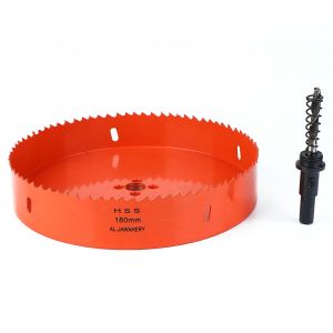 Scie cloche bimetallique M42, foret de coupe pour tole, bois et plastique (180 mm) - Neuf