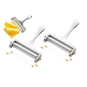 Ensemble de trancheuse &agrave; fromage r&eacute;glable avec fils de rechange en acier inoxydable - 2 pi&egrave;ces - Neuf