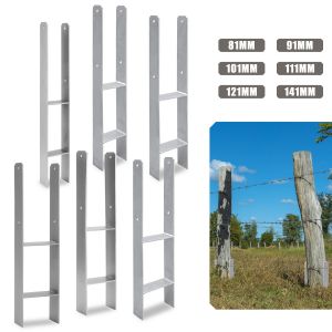 Support De Poteau H Haute R&eacute;sistance, Fixation S&ucirc;re Pour Cl&ocirc;tures Et Pergolas - 101mm 8pcs - Neuf