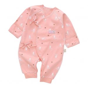 Combinaison En Coton A Manches Longues Pour Nouveau-Ne De 0 A 3 Mois (Rose, 59) - Neuf