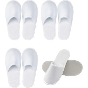 Kalanka-Pantoufles Jetables Pour Hôtel - Chaussons Invités En Tissu Non Tissé Pour Hommes Et Femmes - Idéal Pour Spa, Voyage - Taille Universelle, 4 Paires - Neuf