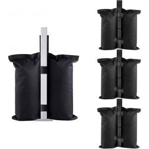 4 Pièces Poids Pour Tonnelle Sac De Lestage Tissu Oxford 600d Sacs De Sable Pour Tonnelle Coutures Doubles Sac De Sable Pour Tonnelles Tentes Pop-Up Auvents Ou Parasols(Noir).[F453] - Neuf