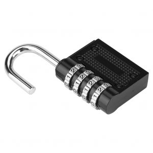 Cadenas a combinaison a 4 chiffres avec mot de passe pour bagages, pour casier de gym, d'ecole, d'etudiant ou d'employe - Neuf