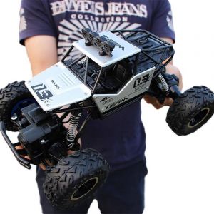 Voiture Télécommandée 4WD Tout-Terrain Double Moteurs Avec Phares LED Argent YONIS - Neuf