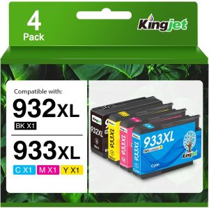 ERYI-932Xl 933Xl Multipack Cartouches D'Encre Compatibles Avec Hp 932 933 Xl Pour Officejet 6600 7510 6700 7110 7610 7612 6100 (1 Noir, 1 Cyan, 1 Magenta, 1 Jaune) - Neuf